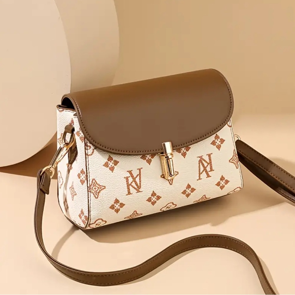 Cream Monogram Crossbody Bag NIP - Picture 4 of 6
